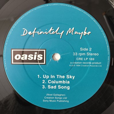 Lot 53 - OASIS - DEFINITELY MAYBE LP (CRE LP 169 - DAMONT PRESSING)