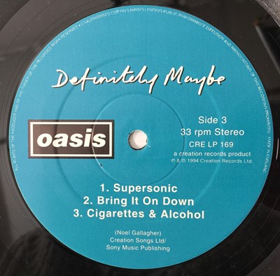 Lot 53 - OASIS - DEFINITELY MAYBE LP (CRE LP 169 - DAMONT PRESSING)