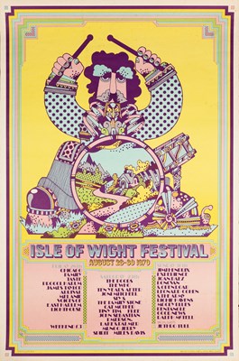 Lot 81 - DAVE ROE - ORIGINAL ISLE OF WIGHT FESTIVAL 1970 POSTER.