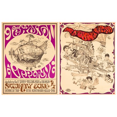 Lot 86 - WEST COAST PSYCHEDELIA - DAVE SCHILLER/JIM MICHAELSON DESIGNED SPARTA POSTERS INC JEFFERSON AIRPLANE.