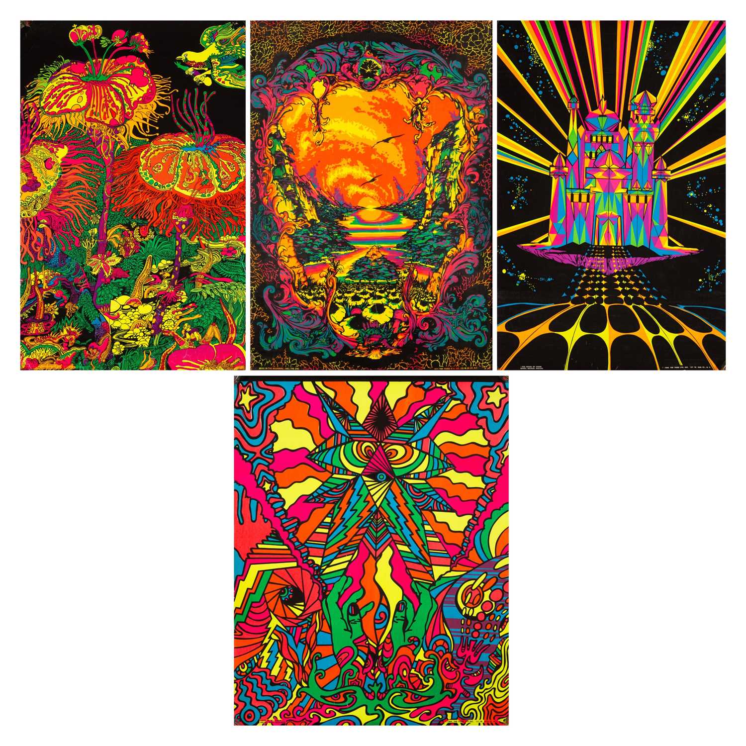 Lot 93 - THIRD EYE PUBLISHED ORIGINAL BLACKLIGHT POSTERS.