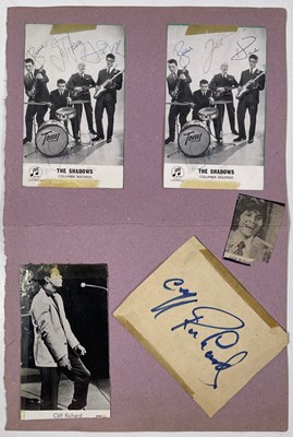 Lot 277 - CLIFF RICHARDS / THE SHADOWS - AUTOGRAPHED ITEMS.