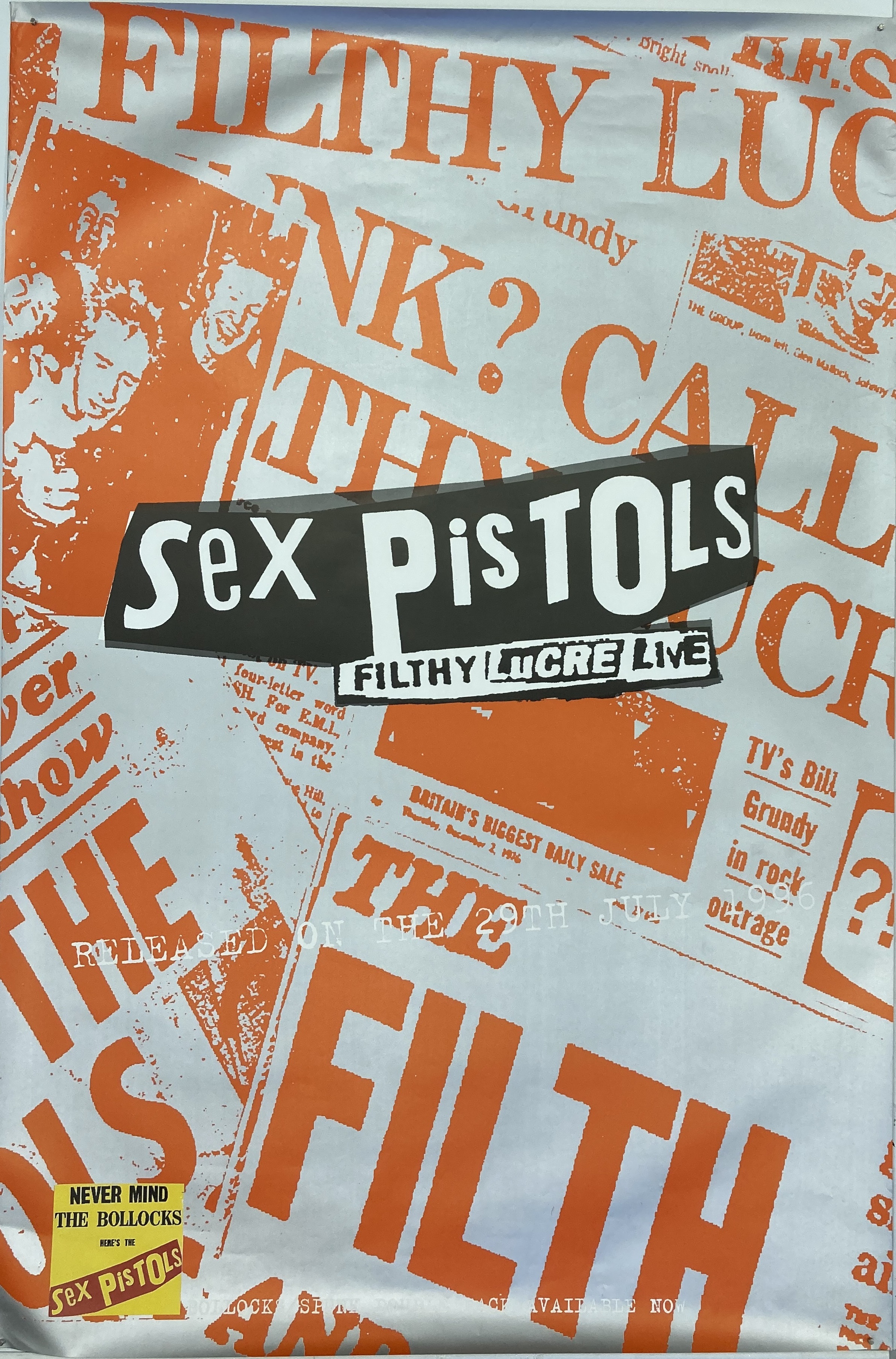 Lot 154 - SEX PISTOLS BILLBOARD POSTERS - FILTHY LUCRE