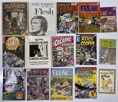 Lot 82 - COUNTER CULTURE MAGAZINES - FABULOUS FURRY FREAKS, WARHOL 'FLESH' PRESS BOOK AND MORE.