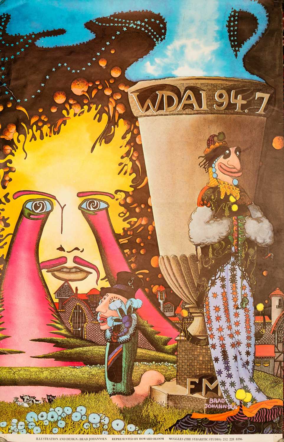 Lot 113 - PSYCHEDELIA - WDAI 94.7 POSTER BY BRAD JOHANNSEN.