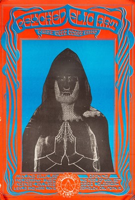 Lot 124 - WEST COAST PSYCHEDELIA - INVISIBLE CIRCUS / PSYCHEDELIC ART POSTER.