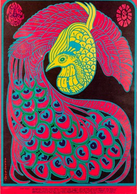 Lot 150 - VICTOR MOSCOSO - ORIGINAL PEACOCK BALL POSTER -FD-51.