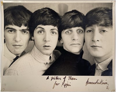 Lot 300 - THE BEATLES - A SIGNED AND ORIGINAL 1963 'KEBAB' PHOTOGRAPH BY NORMAN PARKINSON.