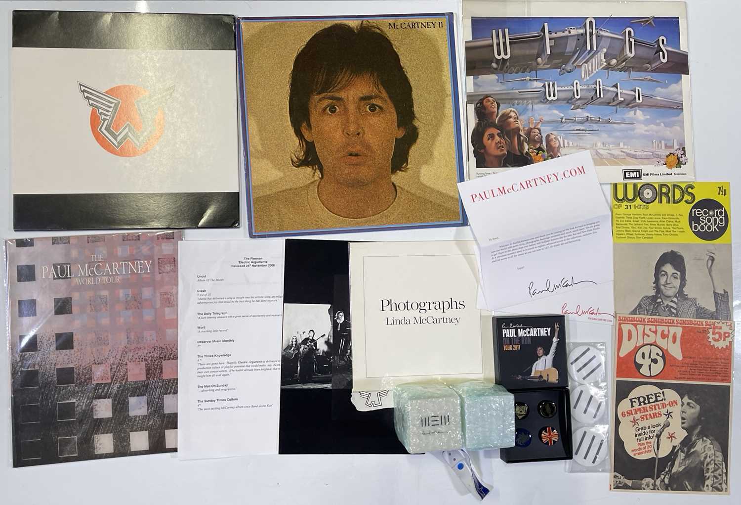 Lot 158 - WINGS/MCCARTNEY TOUR ITEMS.