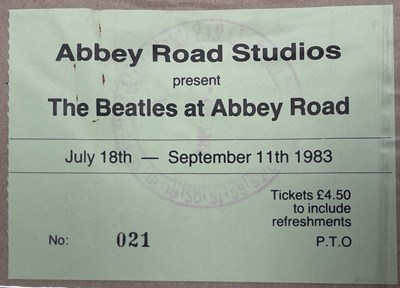 Lot 161 - WINGS 'TAKE IT AWAY' FAN CLUB MUSIC VIDEO AUDIENCE DRAW WINNER LETTERS & BEATLES ABBEY ROAD TICKET