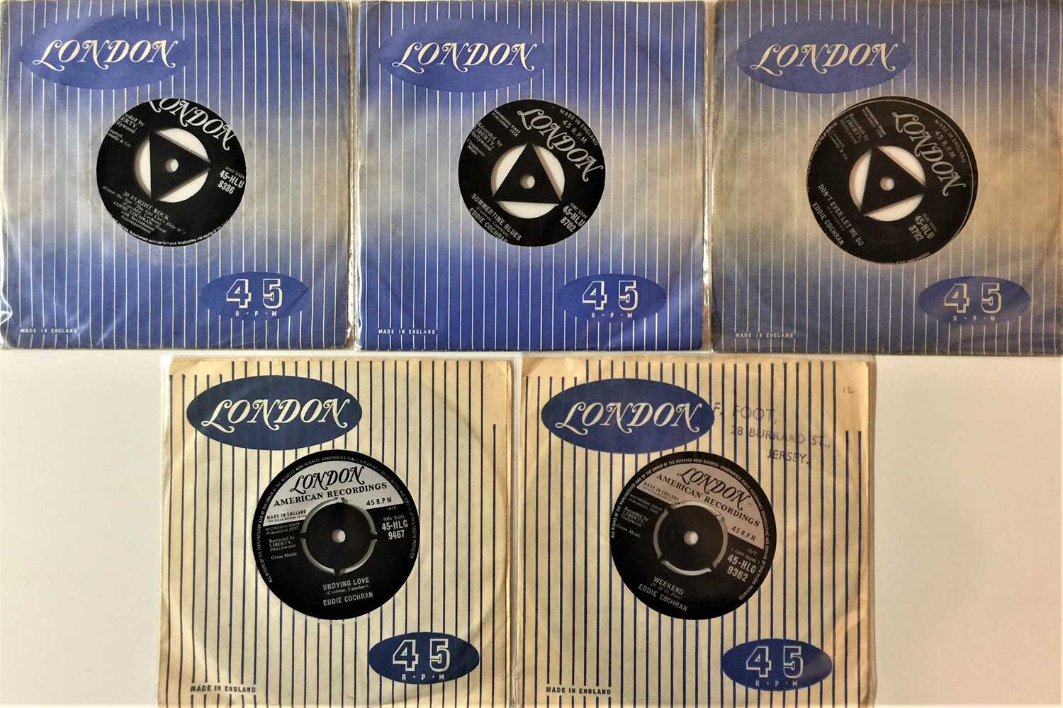 Lot 133 - EDDIE COCHRAN - UK LONDON 7'' COLLECTION