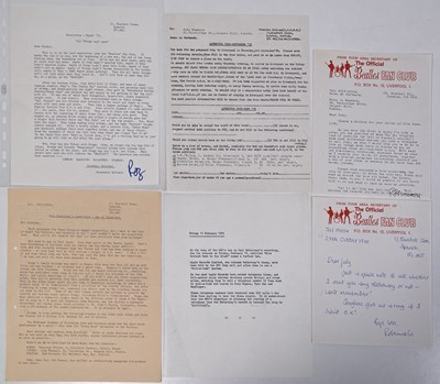 Lot 167 - THE BEATLES FAN CLUB SECRETARY NEWSLETTERS/LETTERS