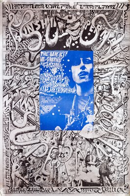 Lot 155 - DONOVAN - SUNSHINE SUPERMAN - ORIGINAL MARTIN SHARP SILVER FOIL POSTER, 1968.