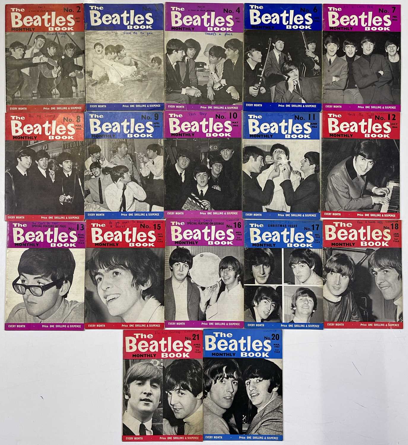 Lot 252 - THE BEATLES - BEATLES MONTHLY COLLECTION INC