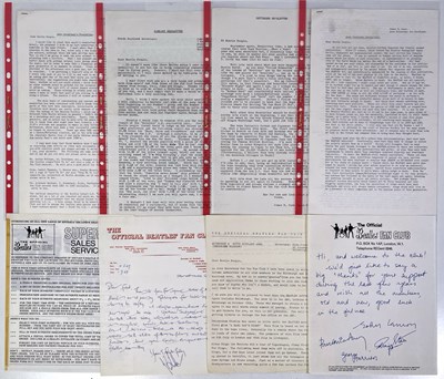 Lot 169 - THE BEATLES FAN CLUB AREA SECRETARY NEWSLETTERS/LETTERS - SCOTLAND