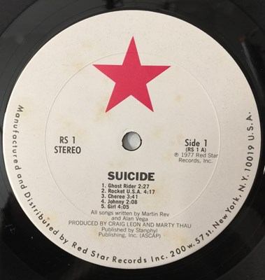 Lot 143 - SUICIDE - SUICIDE LP (US ORIGINAL PRESSING - RS 1)