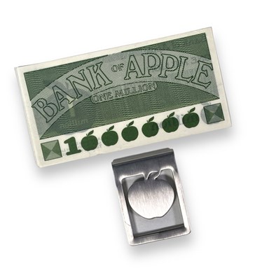 Lot 175 - APPLE CORPS MONEY CLIP & BANK NOTE.