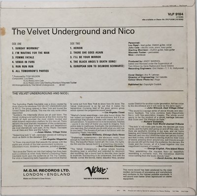 Lot 13 - THE VELVET UNDERGROUND & NICO LP (UK MONO ORIGINAL - VERVE - VLP.9184)
