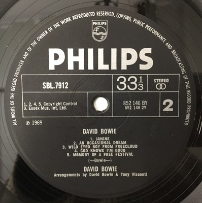 Lot 35 - DAVID BOWIE - S/T LP (UK ORIGINAL - UNASSIGNED CREDITS - MERCURY SBL.7912)