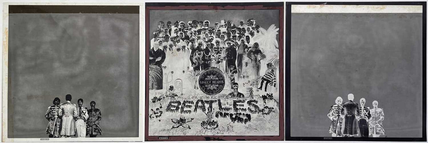 Lot 344 - THE BEATLES - ORIGINAL SGT. PEPPER'S ALBUM COVER NEGATIVES INC 'FACING BACKWARD' GROUP SHOTS.