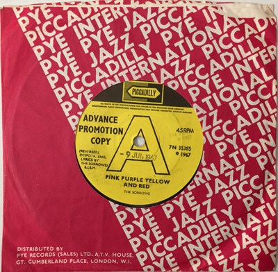 Lot 88 - THE SORROWS - PINK PURPLE YELLOW AND RED 7" (7N 35385 - PROMO)