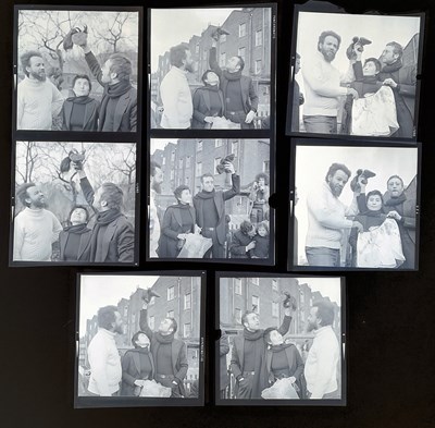 Lot 350 - THE MONTY FRESCO COLLECTION - JOHN LENNON AND YOKO ONO WITH MICHAEL X - LONDON 1970- NEGATIVES AND PRINTS WITH COPYRIGHT.