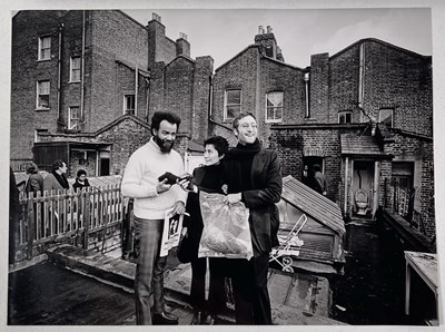Lot 350 - THE MONTY FRESCO COLLECTION - JOHN LENNON AND YOKO ONO WITH MICHAEL X - LONDON 1970- NEGATIVES AND PRINTS WITH COPYRIGHT.