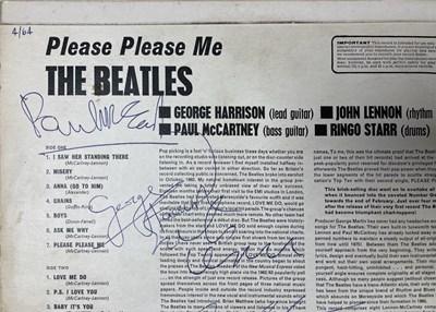 Lot 321 - THE BEATLES - A FULLY SIGNED COPY OF 'PLEASE PLEASE ME'.