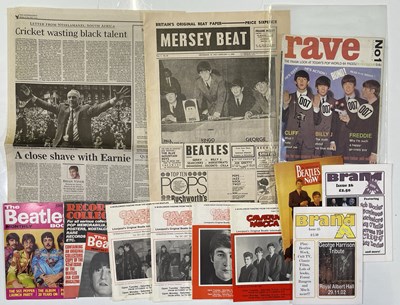 Lot 264 - THE BEATLES - MERSEYBEAT WITH BEATLES COVER / MAGAZINES INC RAVE#1.
