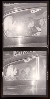 Lot 363 - THE MONTY FRESCO COLLECTION - JOHN AND CYNTHIA LENNON WITH BRIAN EPSTEIN - NEGATIVES WITH COPYRIGHT.