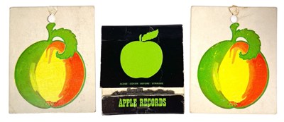 Lot 195 - THE BEATLES - ORIGINAL APPLE BOUTIQUE TAGS/ APPLE MATCHBOOK.