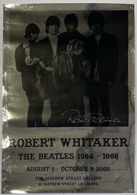 Lot 158 - THE BEATLES - ROBER WHITAKER SIGNED PRINT AND CARD.