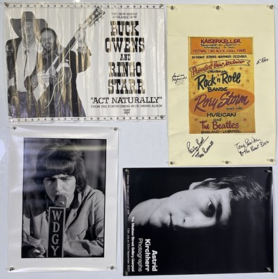 Lot 203 - THE BEATLES - COLLECTION OF POSTERS / PRINTS INC PETE BEST SIGNED.