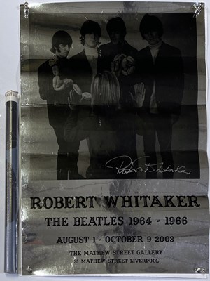 Lot 159 - THE BEATLES - ROBERT WHITAKER SIGNED EXHIBITION POSTER.