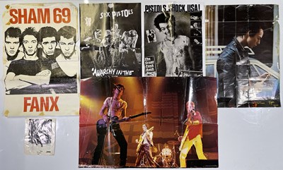 Lot 545 - PUNK POSTERS AND MEMORABILIA INC SHAM 69 ORIGINAL POSTER / TOYAH AUTOGRAPH.