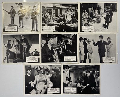 Lot 224 - THE BEATLES - A HARD DAY'S NIGHT ORIGINAL LOBBY CARDS.