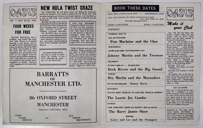 Lot 366 - THE BEATLES - A RARE MAY 1963 'OASIS' MANCHESTER BOOKLET WITH BEATLES COVER.