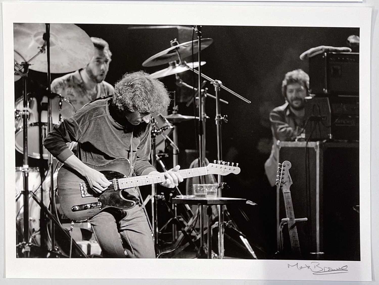 Lot 144 - PHOTOGRAPHER SIGNED PHOTO PRINT - ERIC CLAPTON/ALBERT LEE.