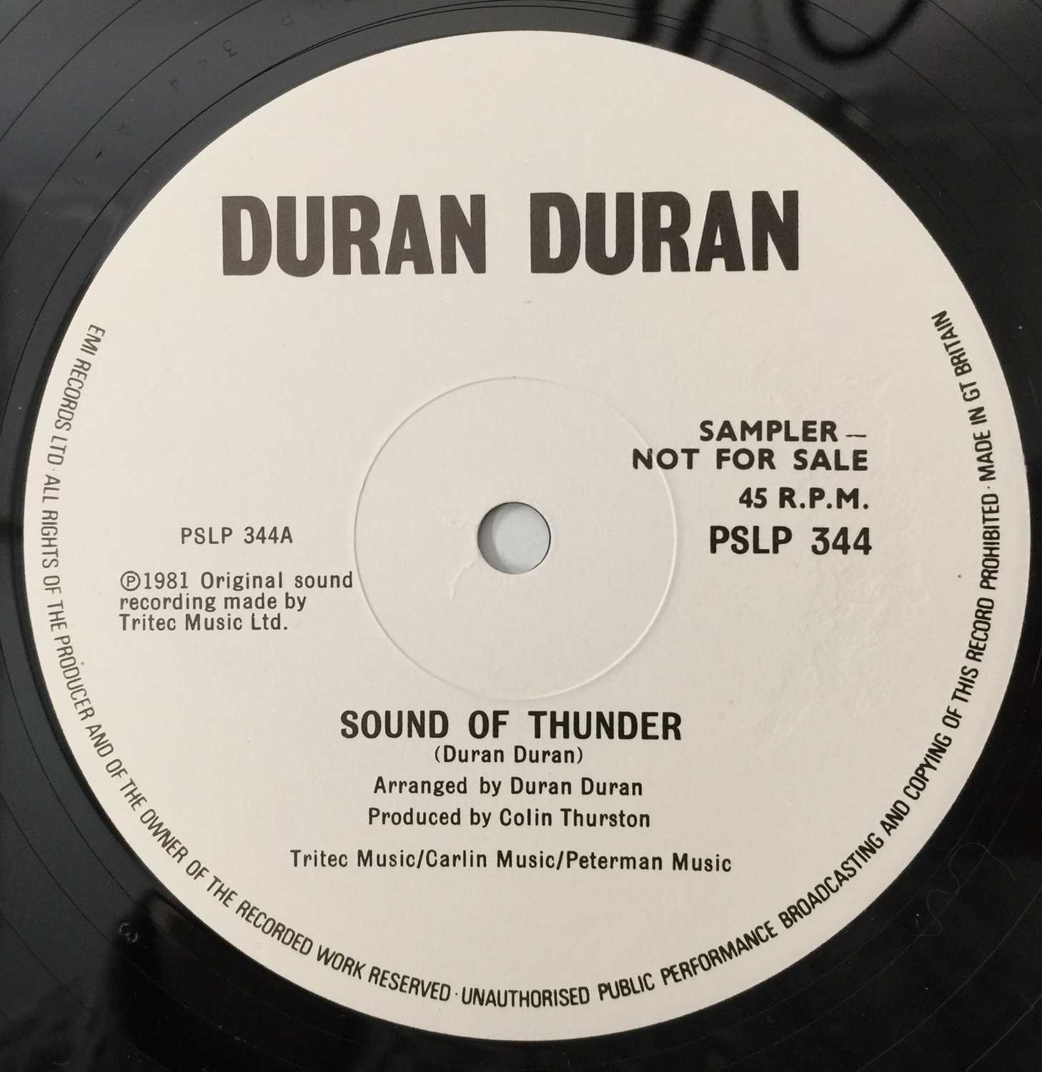 Lot 156 - DURAN DURAN - SOUND OF THUNDER LP (PSLP 344 - 1981 UK PROMO)