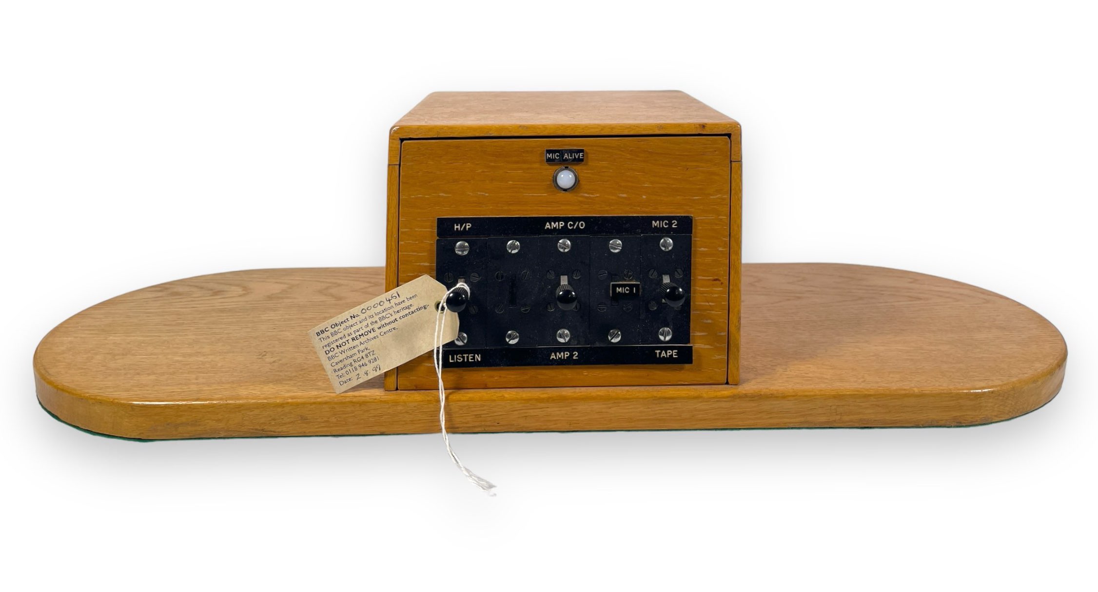 Lot 308 - BBC COLLECTION - ORIGINAL BBC CONTROL INPUT.