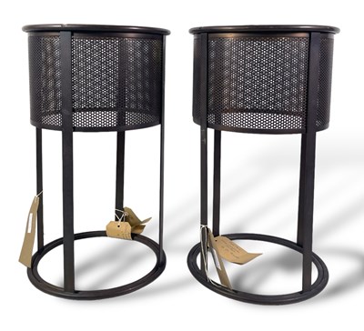 Lot 46 - BBC COLLECTION - PAIR OF BROADCASTING HOUSE PLANTSTANDS / SPEAKER STANDS.
