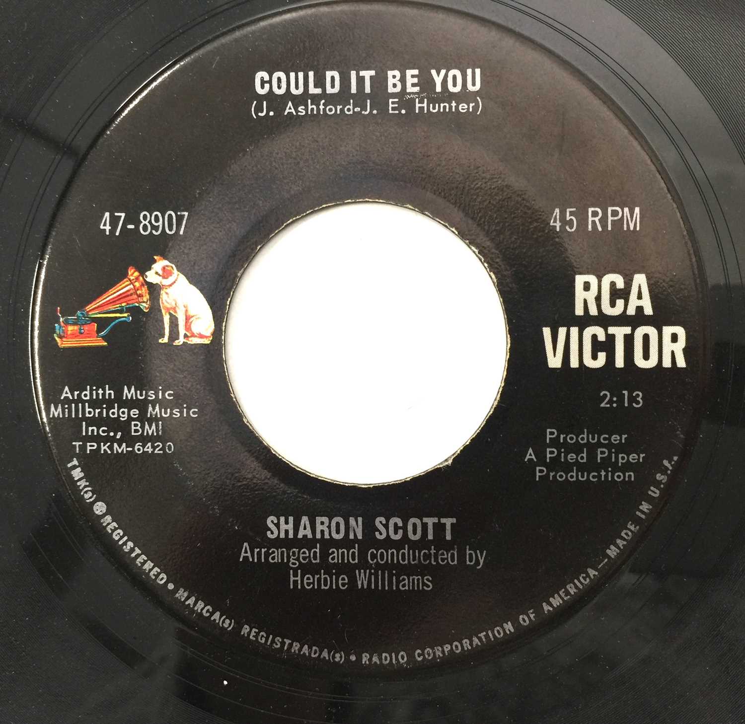 Lot 14 - SHARON SCOTT - COULD IT BE YOU/ I'D LIKE TO KNOW 7" (US NORTHERN - RCA - 47-8907)