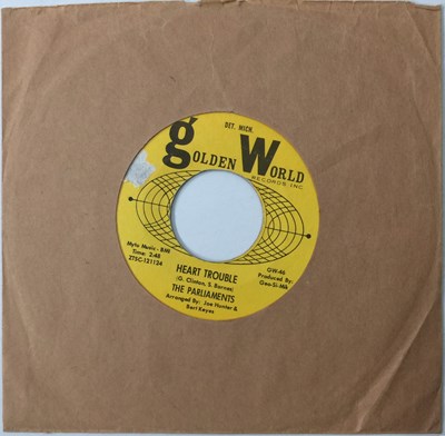 Lot 15 - THE PARLIAMENTS - HEART TROUBLE/ THAT WAS MY GIRL 7" (US SOUL - GOLDEN WORLD - ZTSC-121123)