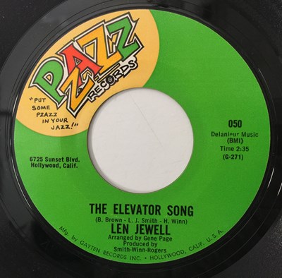 Lot 16 - LEN JEWELL - ALL MY GOOD LOVIN' (IS GOING TO WASTE)/ THE ELEVATOR SONG 7" (US NORTHERN - PZAZZ RECORDS - 050)