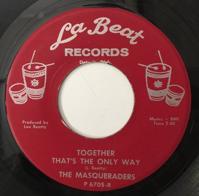 Lot 17 - THE MASQUERADERS - TOGETHER THAT'S THE ONLY WAY/ ONE MORE CHANCE 7" (US NORTHERN - LA BEAT RECORDS - P6705)