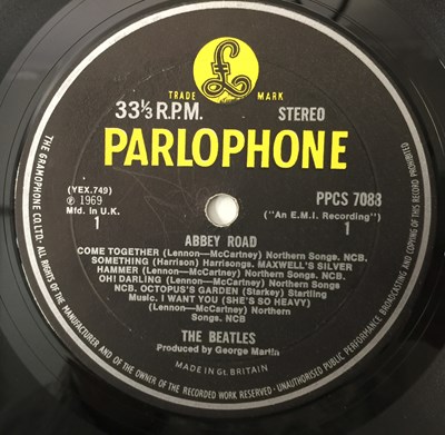 Lot 79 - THE BEATLES - ABBEY ROAD LP (ORIGINAL UK EXPORT COPY - PARLOPHONE PPCS 7088)