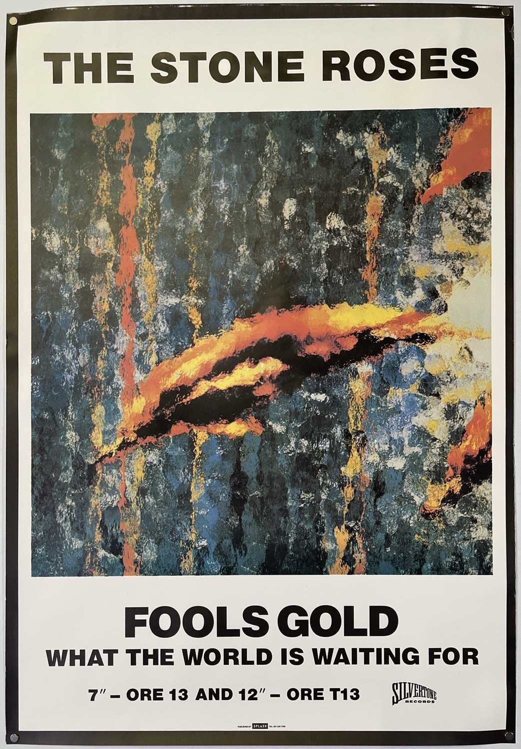 Lot 485 - THE STONE ROSES - ORIGINAL 'FOOLS GOLD' POSTER.