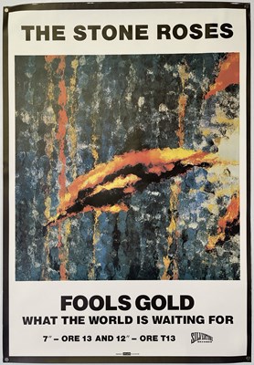 Lot 485 - THE STONE ROSES - ORIGINAL 'FOOLS GOLD' POSTER.