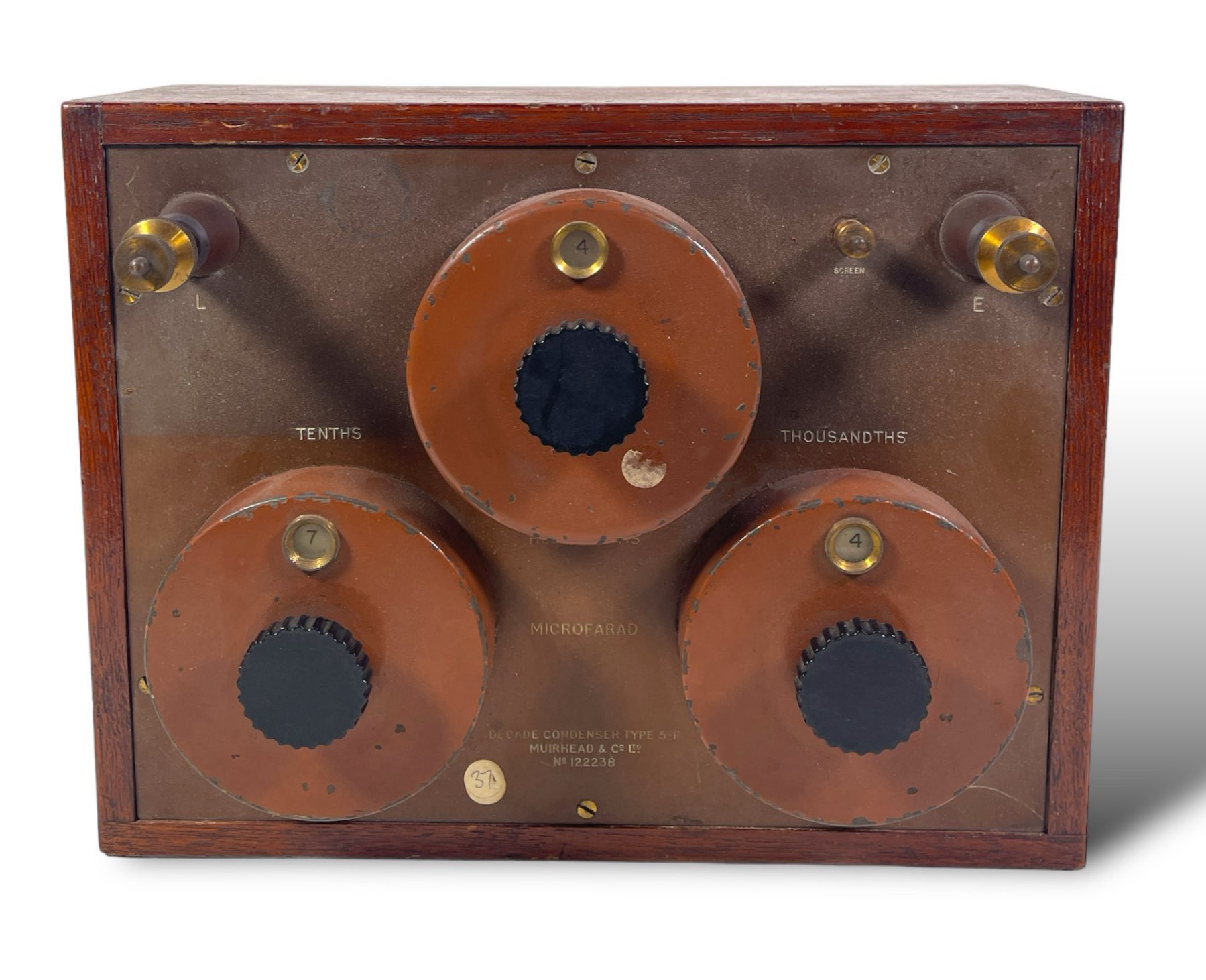 Lot 57 - BBC COLLECTION - MUIRHEAD CONDENSER BOX.