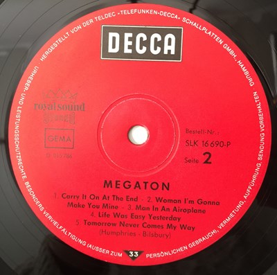 Lot 174 - MEGATON - MEGATON LP (ORIGINAL GERMAN PRESSING - DECCA SLK16690-P)